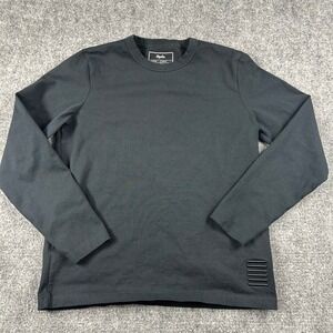 Rapha Mechanics Long Sleeve T-Shirt Mens Medium Black Relaxed Fit Cotton Tee